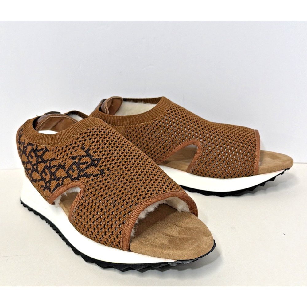 Australia Luxe Collective Slingback Sandal Fur Leather Lined Fly Doer Sz 7 NIB